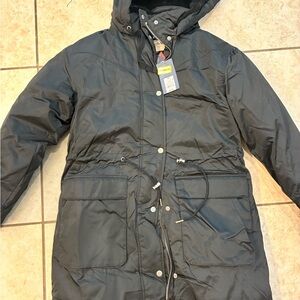 Universal Thread Charcoal Hooded Puffer Coat
